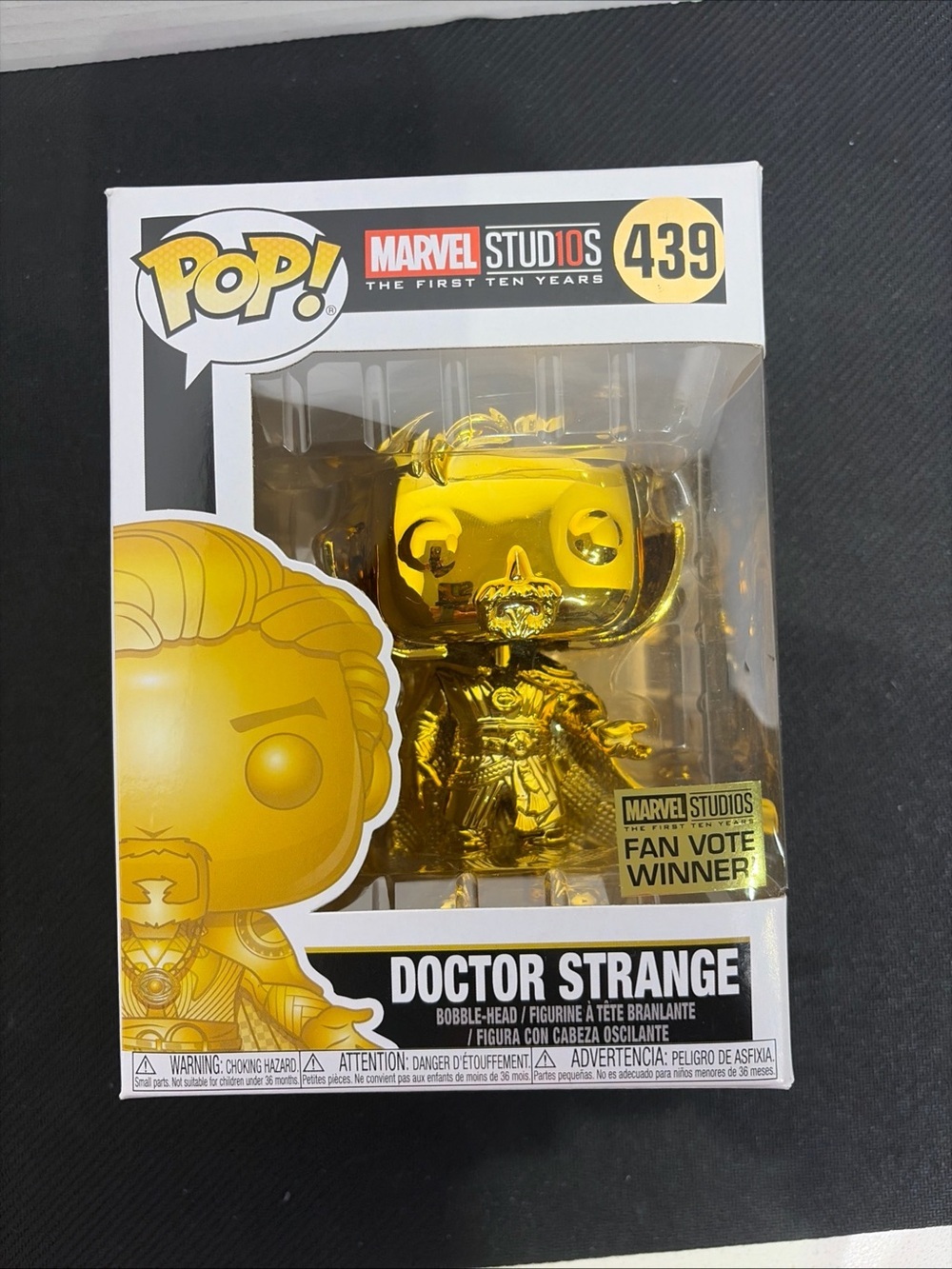 Funko POP! Marvel First 10 Years Doctor Strange Gold #439 *not mint*